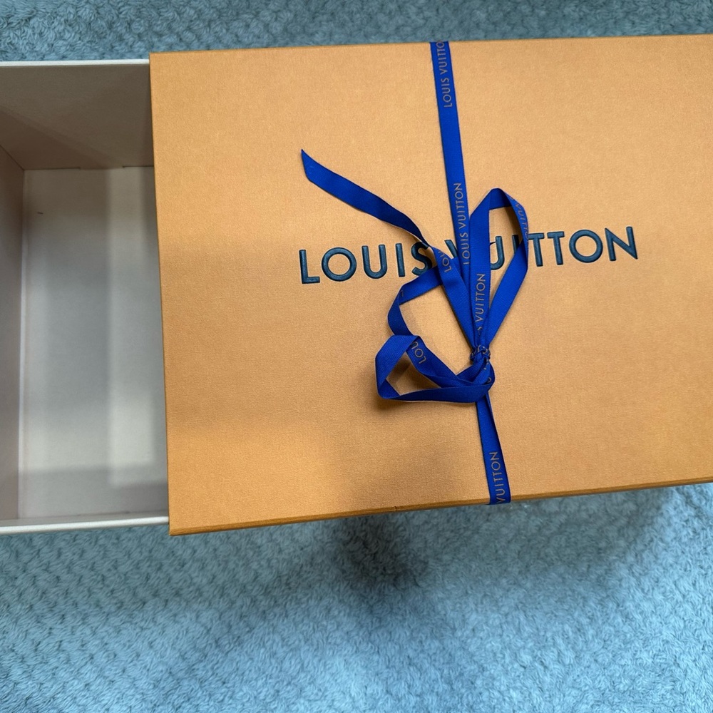 Louis Vuitton Gift Box with Blue Ribbon